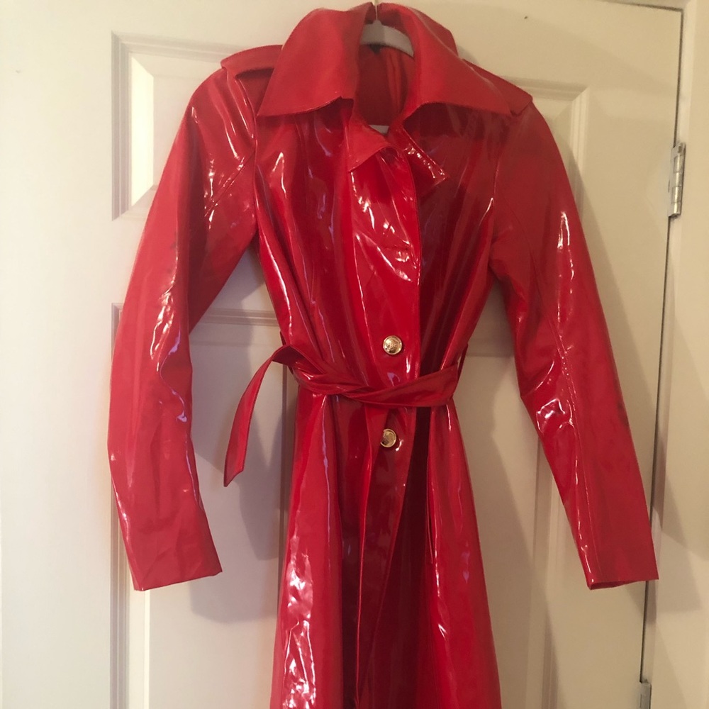 Pretty Little Thing Vinyl trench coat